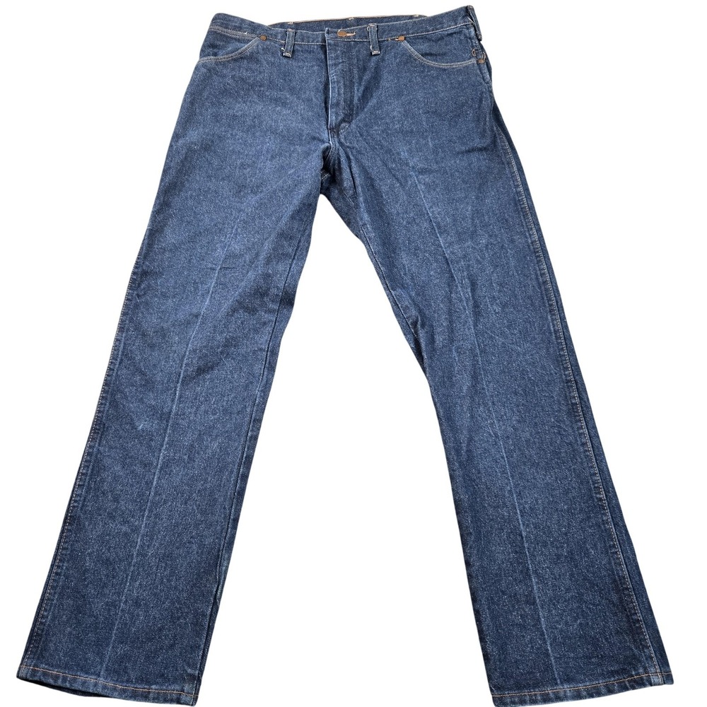 Wrangler Cowboy Cut 13MWZ Jeans Mens 38x30 Blue Bootcut Medium Wash USA